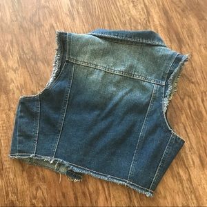 Highway Jeans Cropped Denim Vest